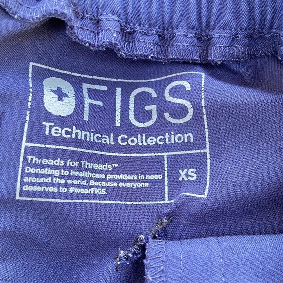 FIGS Yola Skinny Scrub Pants Technical Collection Navy Blue Size XS - Picture 6 of 10